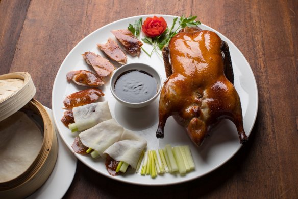 Flower Drum’s signature Peking duck.