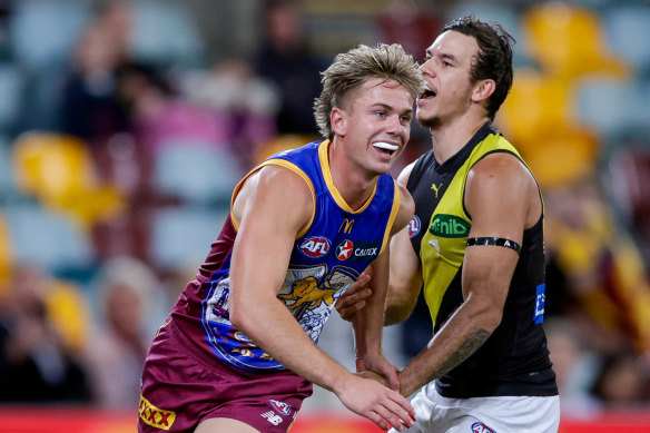 Former Brisbane Lion Harry Sharp will play his first game for Melbourne.