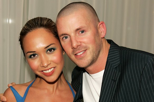 Myleene Klass and Graham Quinn in London in 2005.