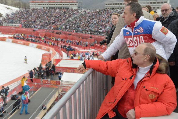 Russian president Vladimir Putin at Sochi in 2014.