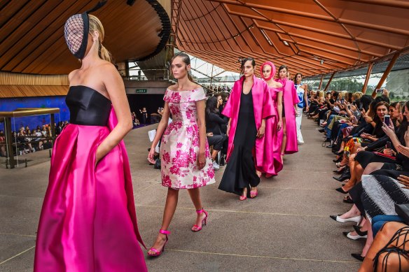 Carla Zampatti’s Spring/Summer 2015 collection showcase at the Sydney Opera House. April 8, 2015.