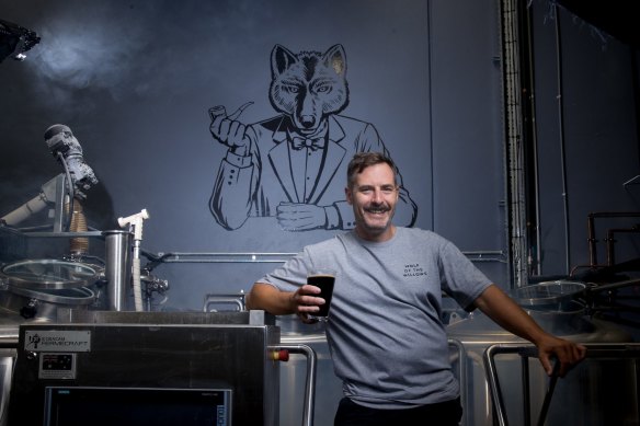 Scott McKinnon, owner-brewer at Wolf of the Willows, one of the stops on the bayside beer tour.