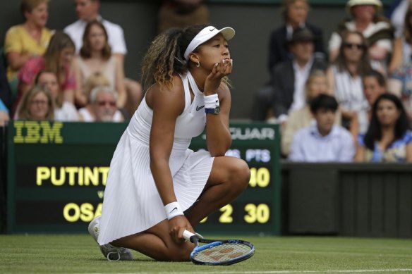 Japan’s Naomi Osaka, pictured at Wimbledon in 2019, has been trolled on social media.