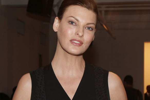 Linda Evangelista attends the Timo Weiland Women’s MADE Fashion Week at Milk Studios in New York City, 2013.