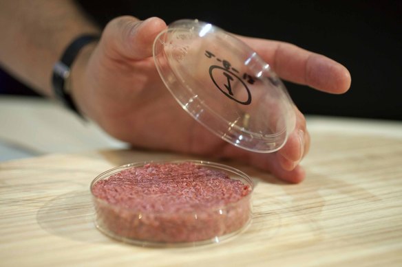 The world's first lab-grown beef burger was cooked in London in 2013. The in-vitro burger was cultured from cattle stem cells.