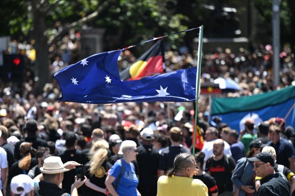 Several Indigenous leaders including Greens Senator Lidia Thorpe denounced the Voice proposal and demanded a treaty to give First Nations people more power at Invasion Day marches around the country.