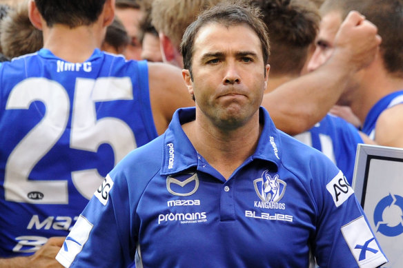 Former Kangaroos coach Brad Scott back in 2013.