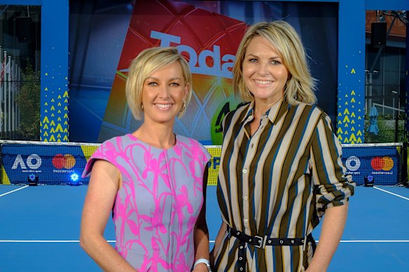 Deborah Knight (left) and Georgie Gardner when they hosted the Today show. 