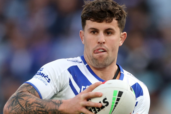 Bulldogs halfback Toby Sexton will need to settle the team’s nerves against Canberra.