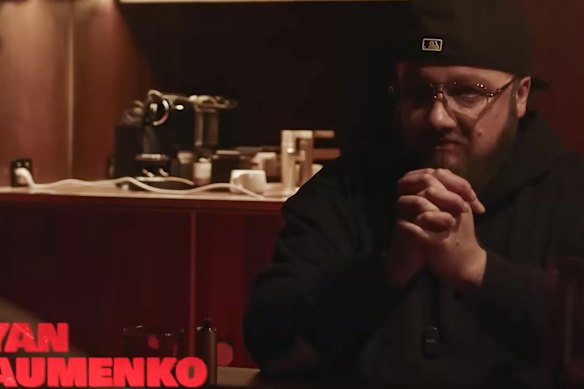 Ryan Naumenko, pictured on his short-lived podcast with Mahmood Fazal, has previous criminal convictions.