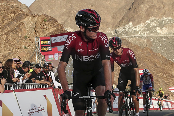 Chris Froome made his comeback from career threatening injury at the UAE Tour in February. 