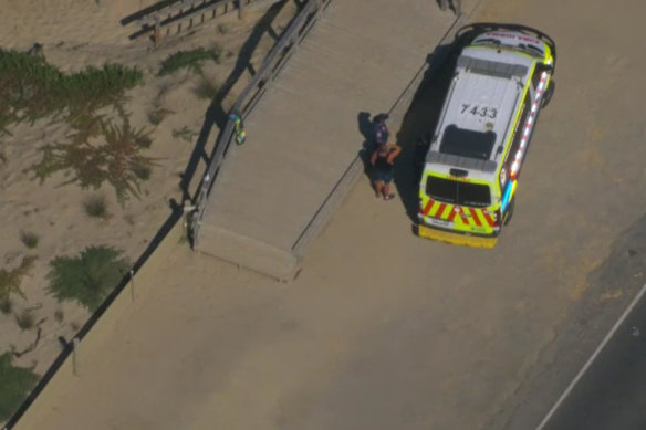 One man has died and two others are critical after being pulled from the water near Apollo Bay on Sunday afternoon.
