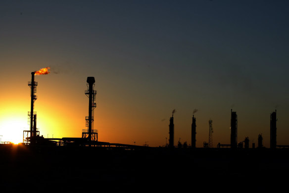 Santos' Moomba petroleum and natural gas plant in South Australia's Cooper Basin.