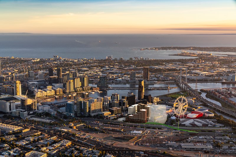 The District Living complex joins a cluster of build-to-rent buildings in Docklands.