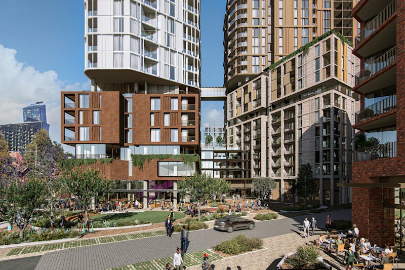 An artist’s impression of AsheMorgan’s District Living build-to-rent project in Melbourne.