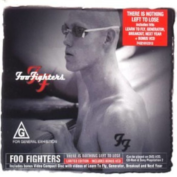 Klim on a Foo Fighters CD cover.