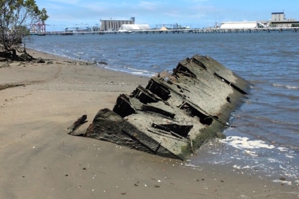 The remains of the SS Koopa, a steamer once touted as The Queen of Moreton Bay.