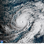 This satellite image released by NOAA shows Hurricane Lowell approaching Hawaii, Sunday, Sept. 6, 2026. (NOAA via AP)