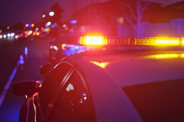 Police car stock photo