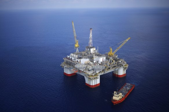 A deepwater oil platform in the Gulf of Mexico.