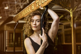 Nikki Shiels, photographed at the Melbourne Tram Museum, revisits Blanche DuBois for the modern era in the MTC’s A Streetcar Named Desire.