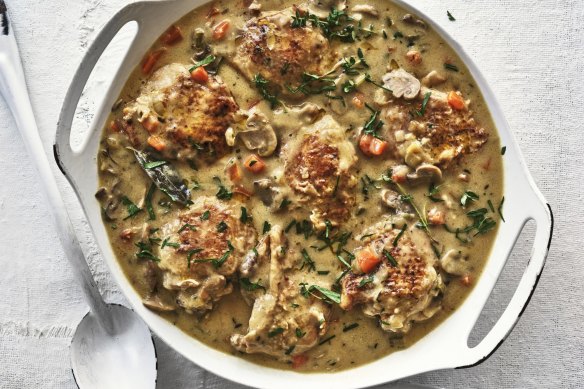 Adam Liaw’s chicken fricassée