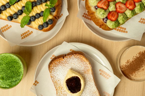 Fruit toasts at Chubby Cubby.