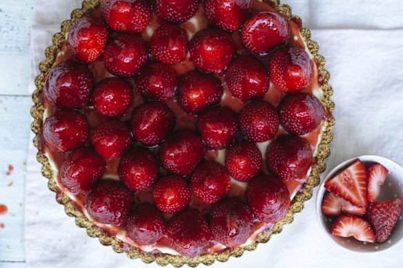 Treat this cheesecake as a blank canvas for nearly any seasonal fruit.