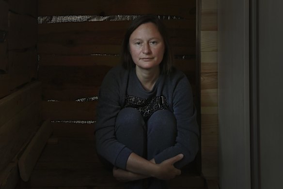 Natalia Kulakivska sits at her home in Bucha where she waits for news of her missing husband Yevhen Kulakivsky. Natalia's husband Yevhen along with her brother-in-law Serhiy and nephew Vladyslav, all civilians were captured by Russian soldiers in Bucha, taken to Hostemel where they were beaten and interrogated. According to a fellow civilian prisoner Boris Popov who was with them that while they were being transported Vladyslav tried to escape and was killed by Russian soldiers. Yevhen and Serhiy were transported through Belarus to Russia. Natalia has not recieved any official confirmation that her husband are being held prisoners in Russia. 