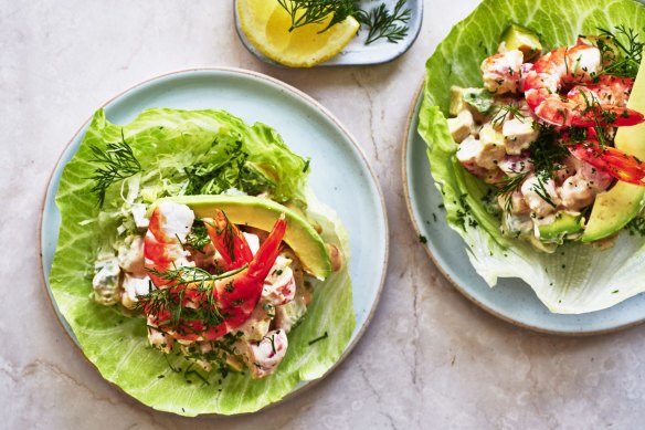 Adam Liaw’s prawn cocktail sang choy bao