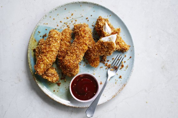 Adam Liaw's chicken tenders with nugget sauce