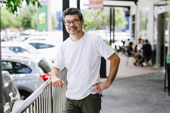 Taro Akimoto outside Lambkotsu Ramen in Underwood.