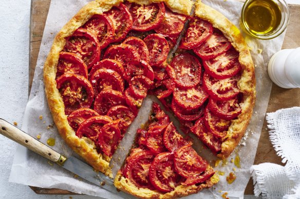 Danielle Alvarez's tomato and olive tapenade tart