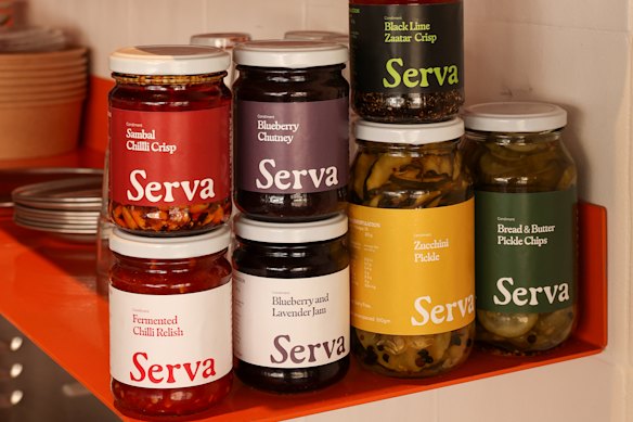House-made condiments.