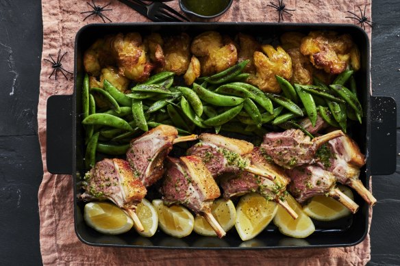 Danielle Alvarez’s rack of lamb with charred snap peas