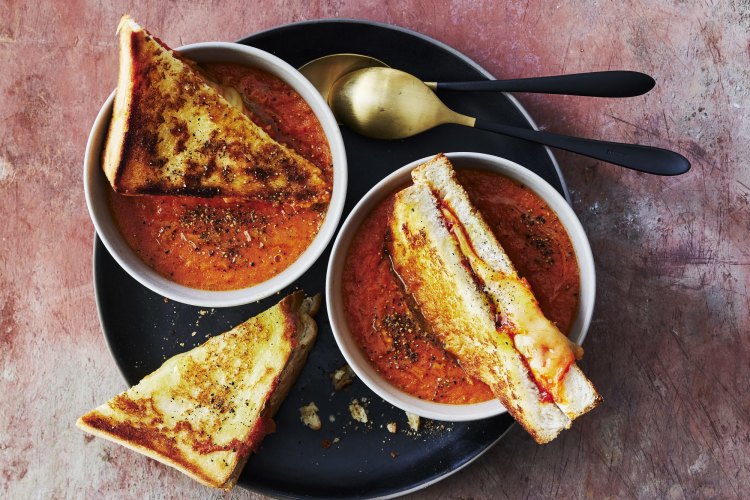 Yes, you can occasionally dunk a cheese toastie into your tomato and kimchi soup.