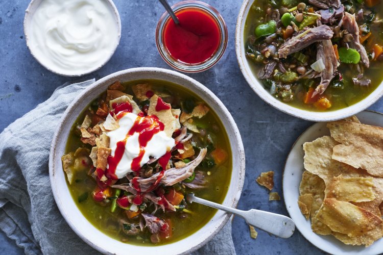 Karen Martini’s spiced lamb shank and lentil soup.