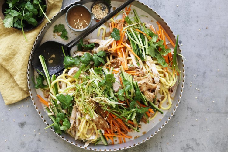 ***EMBARGOED FOR SUNDAY LIFE, NOVEMBER 3/19 ISSUE***
Adam Liaw recipe :Â Peanut Butter Noodles with Roast Chicken
Photograph by William Meppem (photographer on contract, no restrictions)Â 
