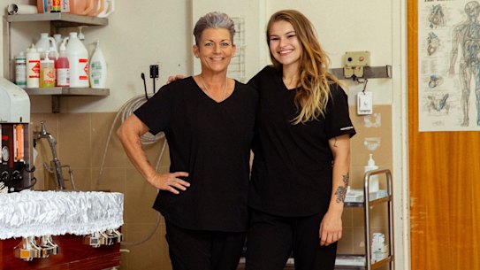 Luan Murray and Shawnee Quinn Barker: “Mortuary work is quite a thankless job in terms of recognition by society, so it means a lot to hear some praise.”