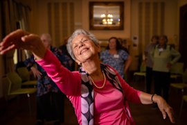 Elettra Piccoli, 78, participating in her dance program in Burwood.