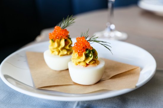 Devilled eggs at Cafe Paci.