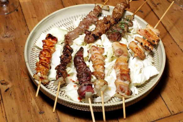 Yakitori skewers at Chaco Bar in Darlinghurst.