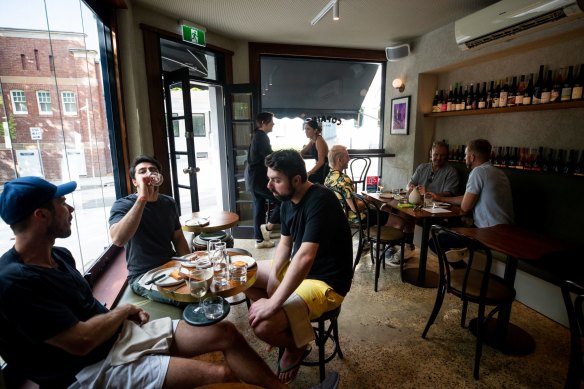 The intimate Bar Copains in Surry Hills. 