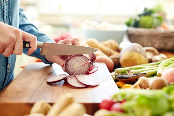 Chop your veg on a large cutting board