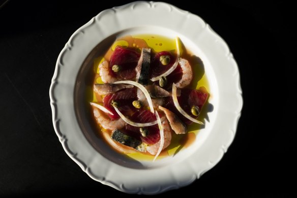 Carpaccio frutti di mare at Fontana.