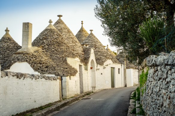 Traditional trulli houses in Alberobello, Puglia, Italy.