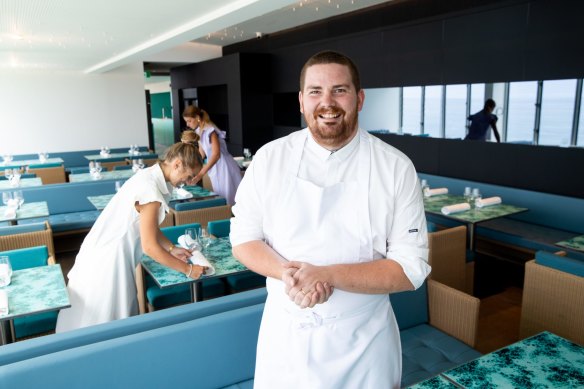 Head chef Alex Prichard at Icebergs Dining Room &amp; Bar.
