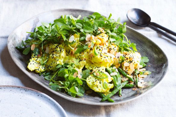 Karen Martini’s cauliflower, green bean and turmeric salad.