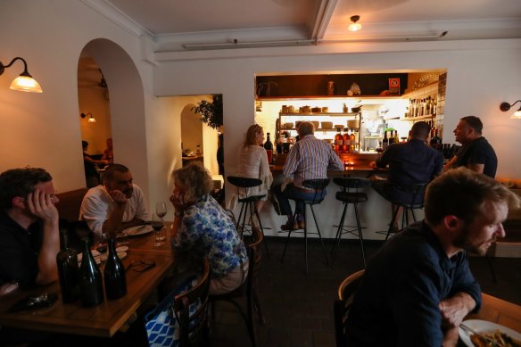 Bar Vincent’s timber bar was made from a dismantled jetty on NSW’s south coast.