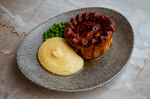 Pie, creamy mash and peas are the $22 special at The Woolwich. 